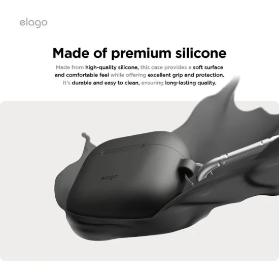 Elago Airpods 4 Silicone Hang Case - Black